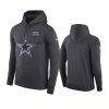 mens dallas cowboys anthracite crucial catch performance hoodie