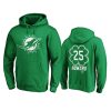 mens dolphins xavien howard green st. patricks day white logo hoodie