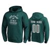 mens eagles custom midnight green 2019 nfc east division champions cover two pullover hoodie