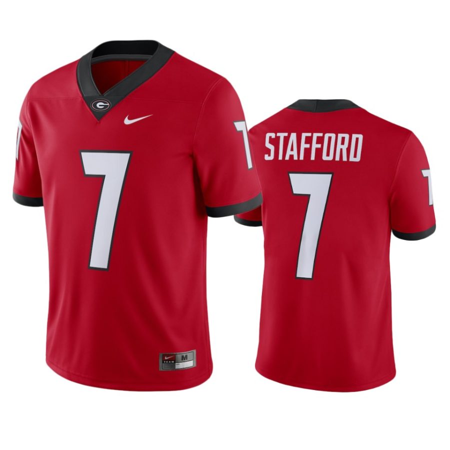 mens georgia bulldogs matthew stafford red college football jersey