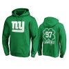 mens giants dexter lawrence green st. patricks day white logo hoodie