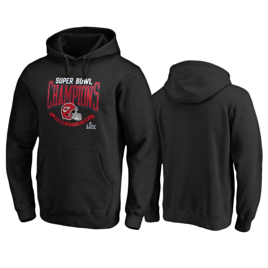 mens kansas city chiefs black super bowl liv champions line of scrimmage hoodie