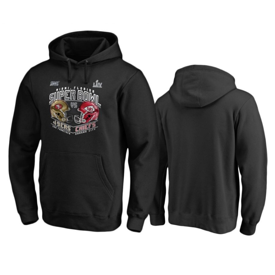 mens kansas city chiefs black super bowl liv dueling forward progress hoodie