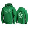 mens lions will harris green st. patricks day white logo hoodie