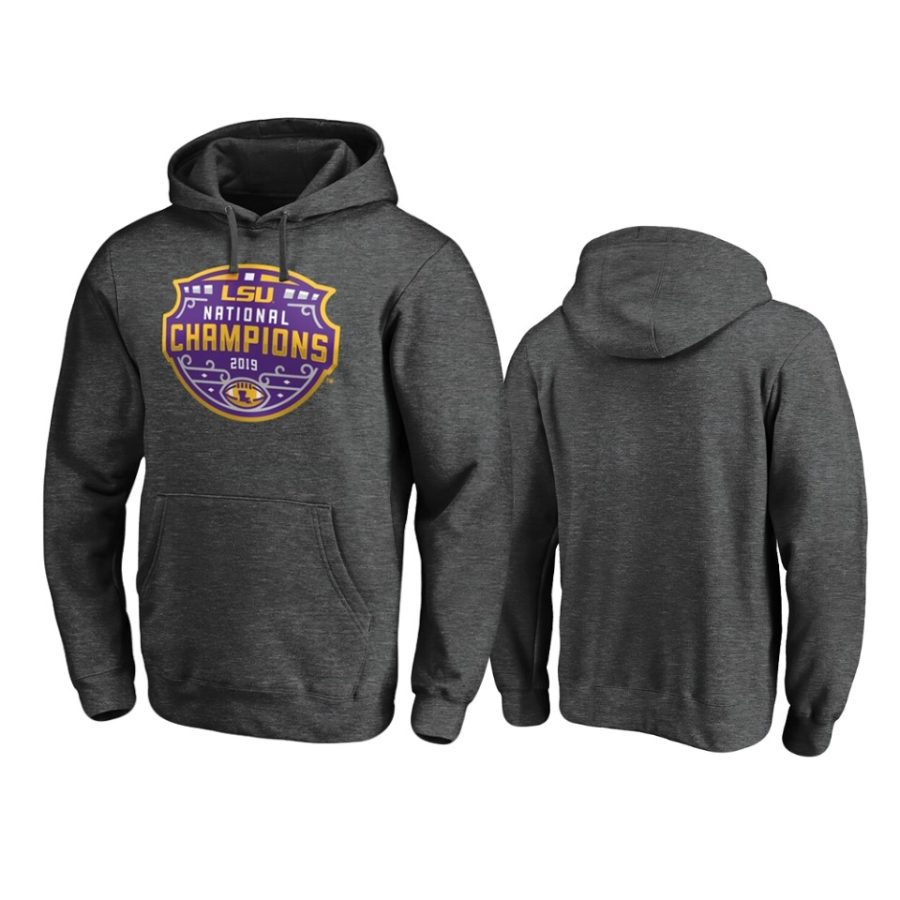 mens lsu tigers 2019 national champions heather gray encroachment college football playoff hoodie