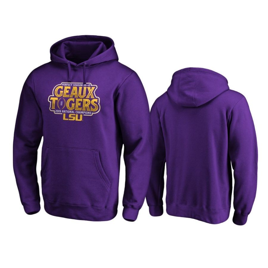 mens lsu tigers 2019 national champions purple shotgun college football playoff hoodie