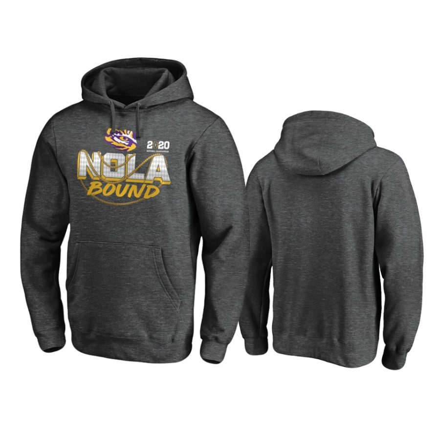 mens lsu tigers 2020 national championship bound heather gray defensive college football playoff hoodie