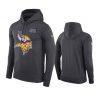 mens minnesota vikings anthracite crucial catch performance hoodie