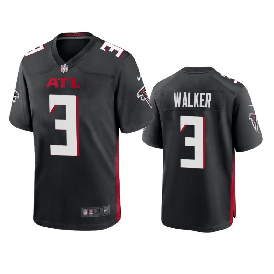 mens mykal walker falcons black game jersey