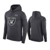 mens oakland raiders anthracite crucial catch performance hoodie