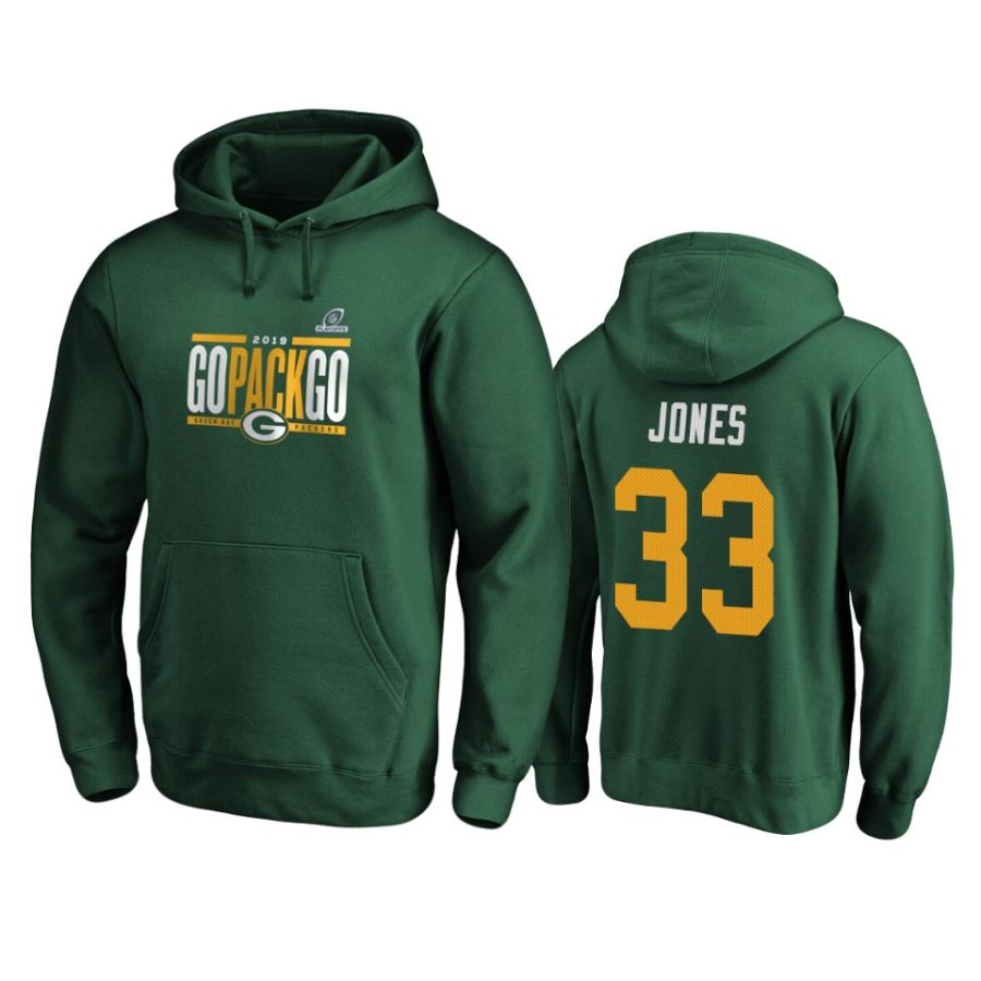 mens packers aaron jones green 2019 nfl playoffs hometown checkdown pullover hoodie