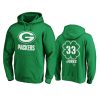 mens packers aaron jones green st. patricks day white logo hoodie