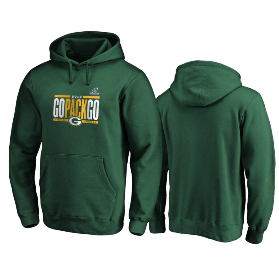 mens packers green 2019 nfl playoffs hometown checkdown pullover hoodie