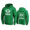 mens packers jaire alexander green st. patricks day white logo hoodie