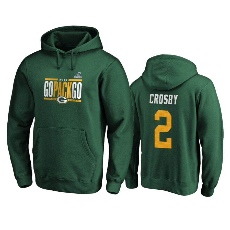 mens packers mason crosby green 2019 nfl playoffs hometown checkdown pullover hoodie