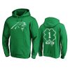 mens panthers cam newton green st. patricks day white logo hoodie