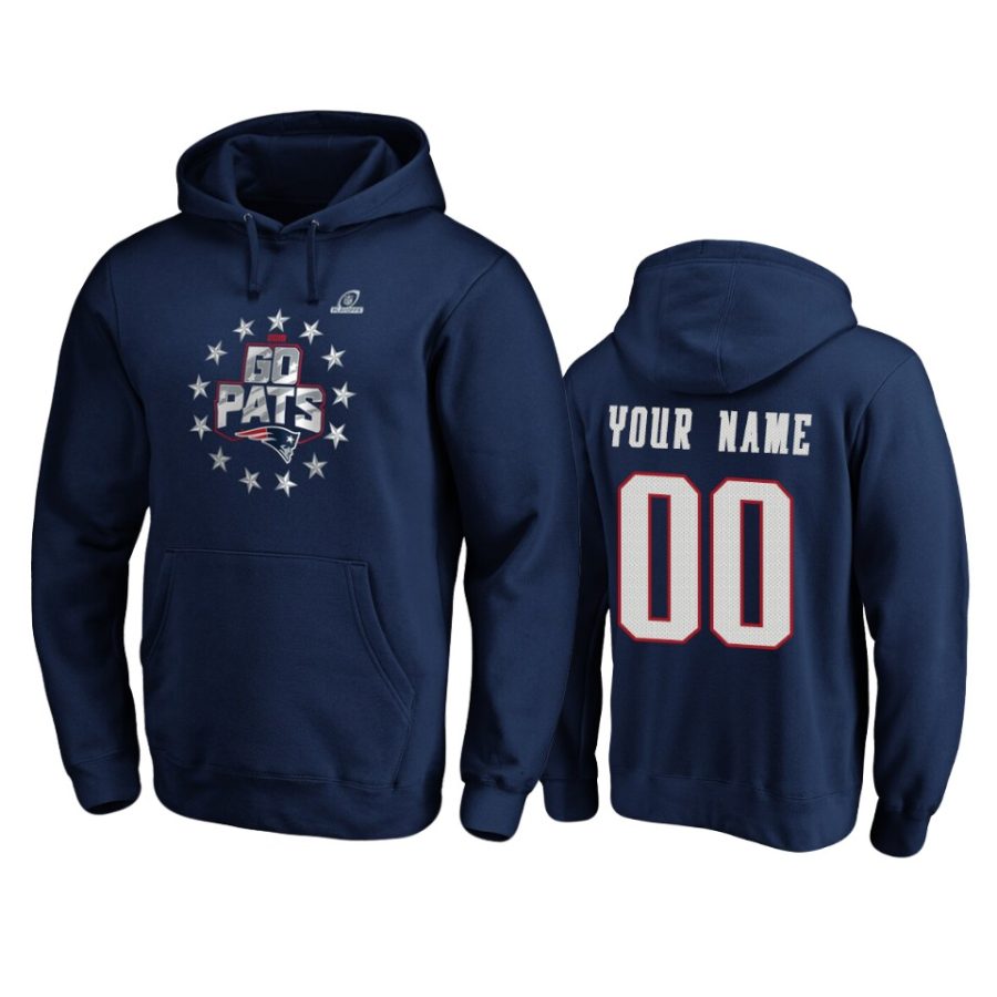 mens patriots custom navy 2019 nfl playoffs hometown checkdown pullover hoodie