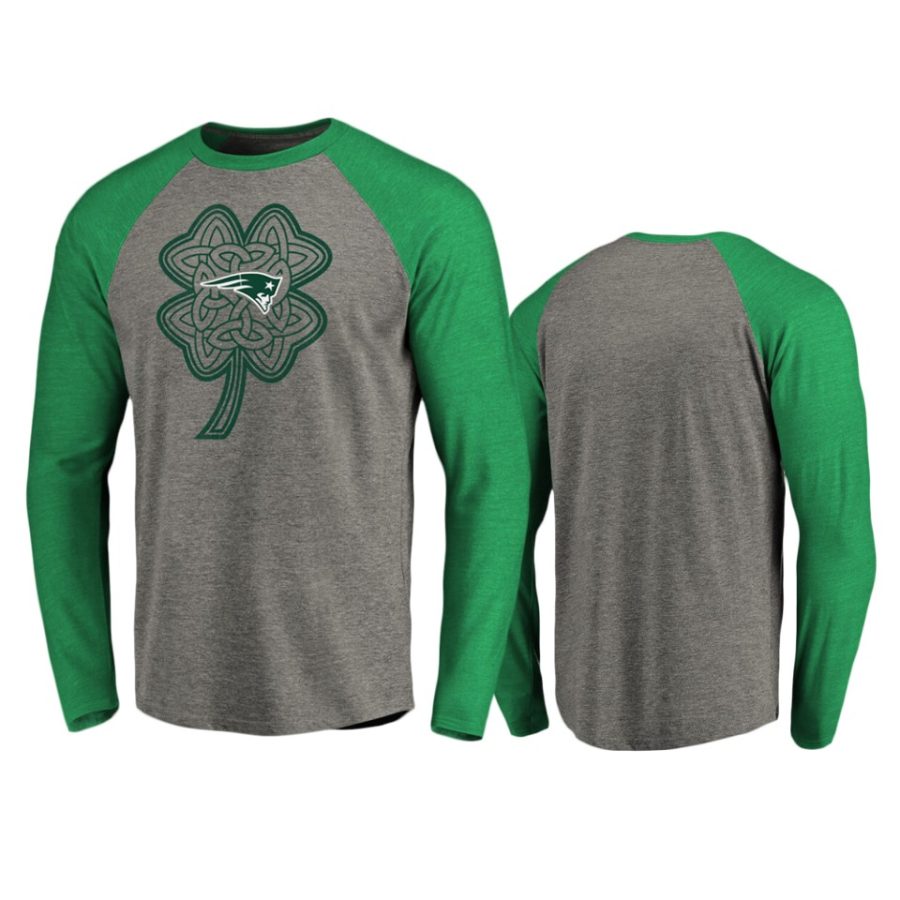 mens patriots heathered gray st. patricks day celtic charm t shirt