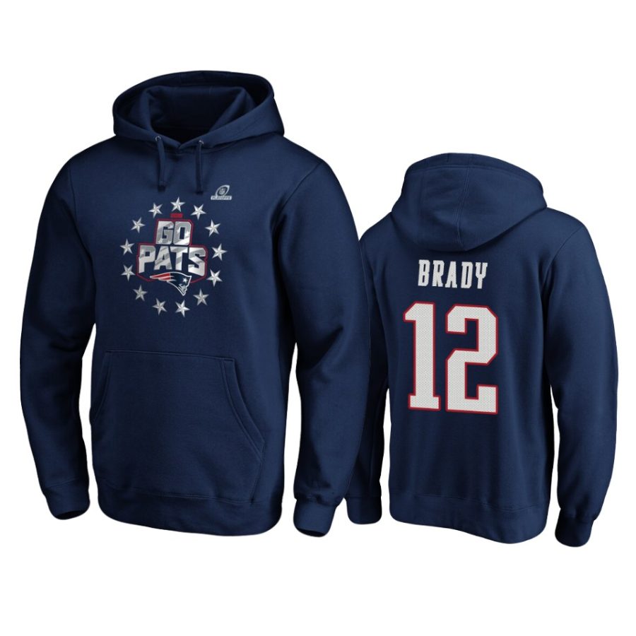 mens patriots tom brady navy 2019 nfl playoffs hometown checkdown pullover hoodie