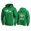 mens ravens custom green st. patricks day white logo hoodie