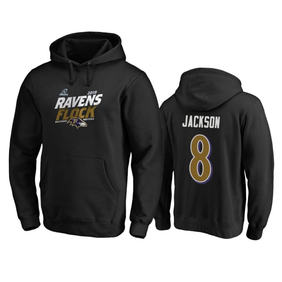 mens ravens lamar jackson black 2019 nfl playoffs bound hometown checkdown pullover hoodie