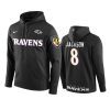 mens ravens lamar jackson black circuit wordmark hoodie