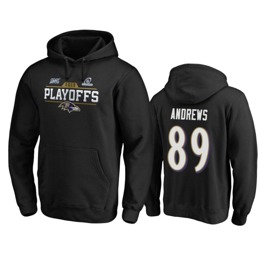 mens ravens mark andrews black 2019 nfl playoffs bound chip shot pullover hoodie