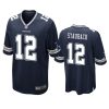 mens roger staubach cowboys navy game jersey