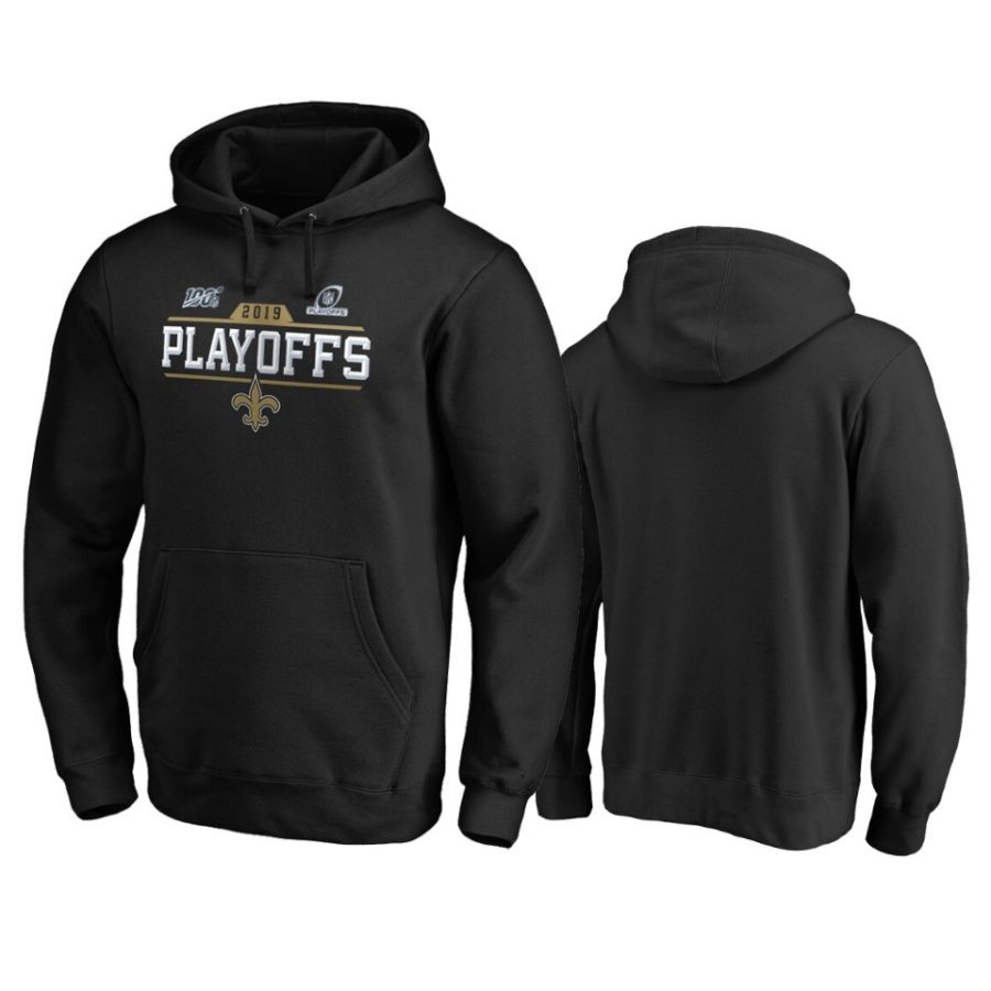 mens saints black 2019 nfl playoffs chip shot pullover hoodie