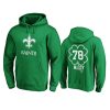 mens saints erik mccoy green st. patricks day white logo hoodie