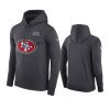 mens san francisco 49ers anthracite crucial catch performance hoodie