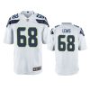 mens seahawks damien lewis white game jersey