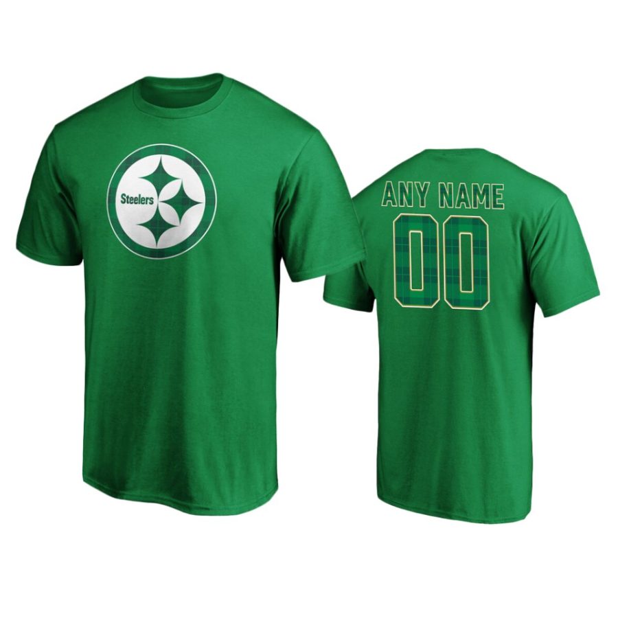 mens steelers custom green st. patricks day emerald plaid t shirt