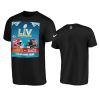 mens super bowl lv black poster t shirt