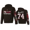 mens tampa bay buccaneers ali marpet charcoal super bowl lv champions name number hoodie