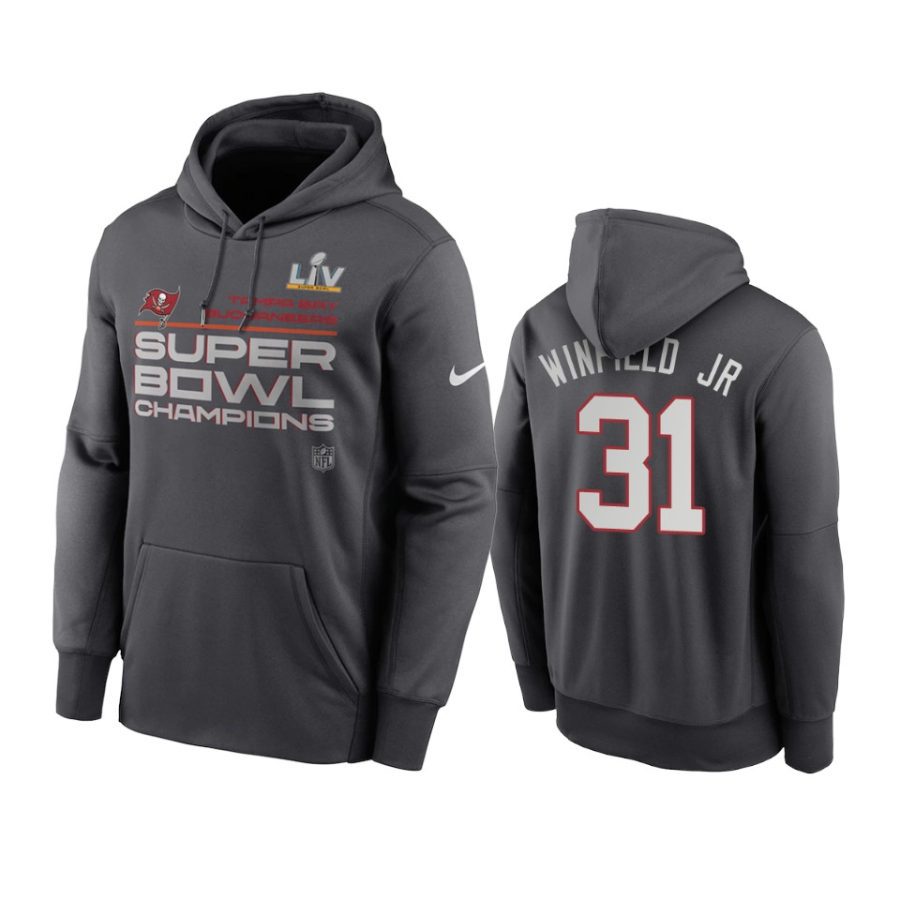 mens tampa bay buccaneers antoine winfield jr. anthracite super bowl lv champions trophy hoodie