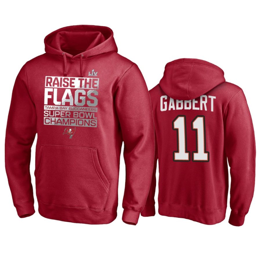 mens tampa bay buccaneers blaine gabbert red super bowl lv champions parade celebration hoodie