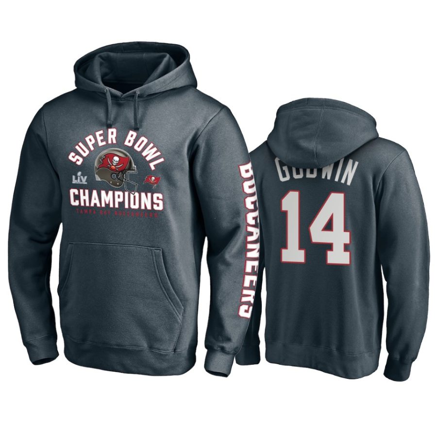 mens tampa bay buccaneers chris godwin charcoal super bowl lv champions lateral pass hoodie