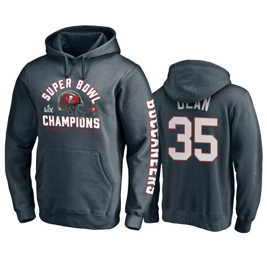 mens tampa bay buccaneers jamel dean charcoal super bowl lv champions lateral pass hoodie