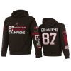 mens tampa bay buccaneers rob gronkowski charcoal super bowl lv champions name number hoodie