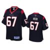 mens texans charlie heck navy pro line jersey