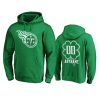 mens titans custom green st. patricks day white logo hoodie