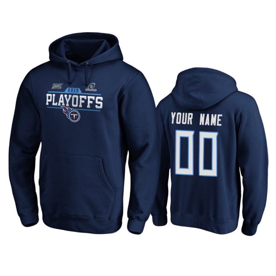 mens titans custom navy 2019 nfl playoffs chip shot pullover hoodie