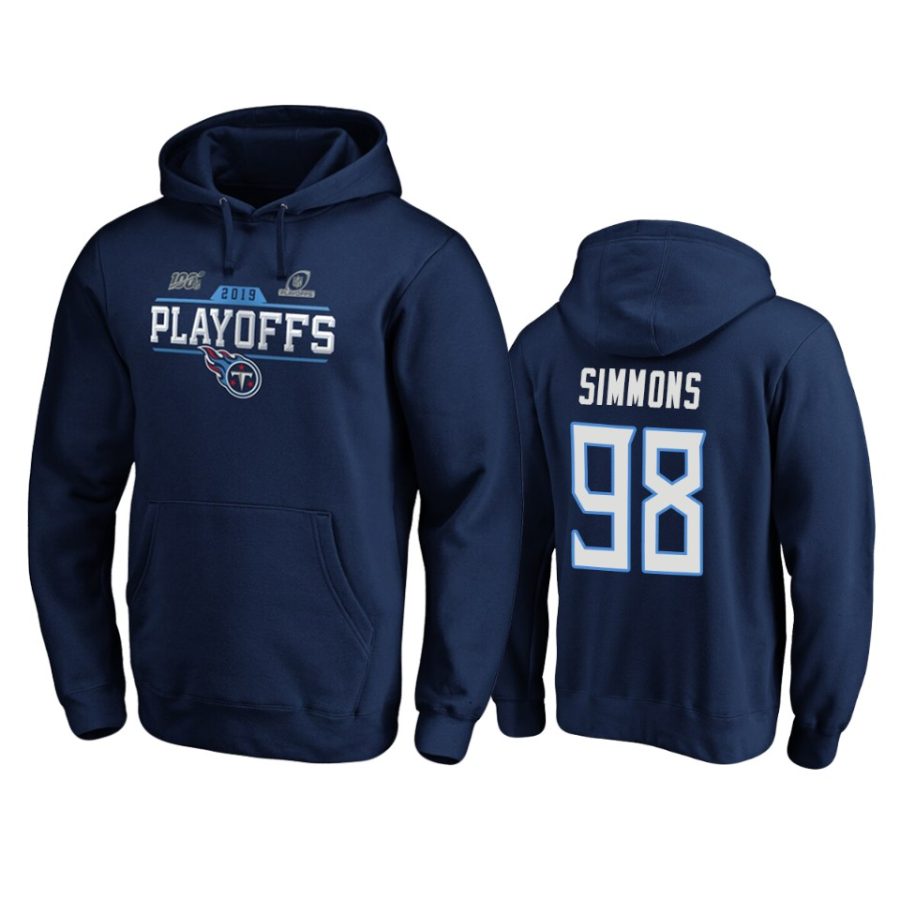 mens titans jeffery simmons navy 2019 nfl playoffs chip shot pullover hoodie