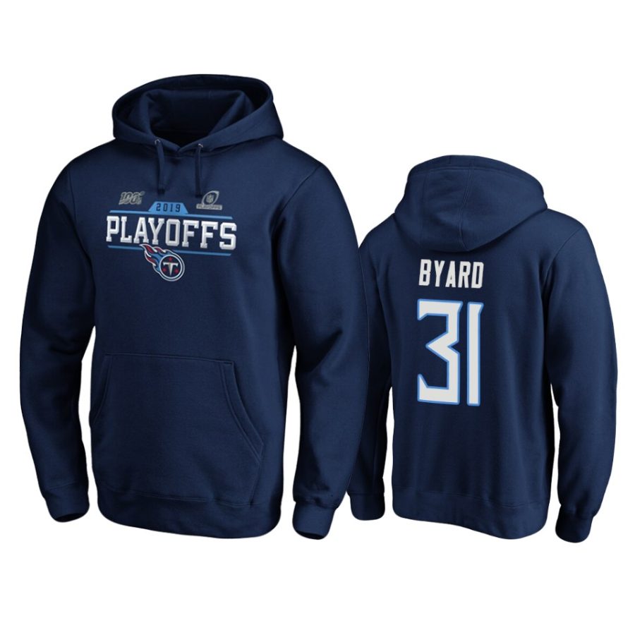 mens titans kevin byard navy 2019 nfl playoffs chip shot pullover hoodie