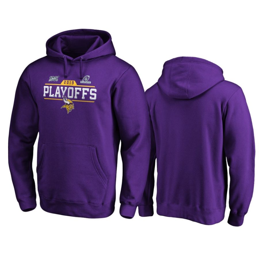 mens vikings purple 2019 nfl playoffs chip shot pullover hoodie