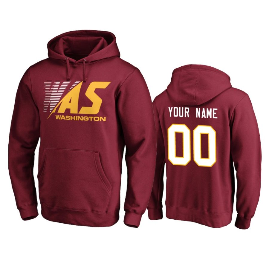 mens washington football team custom burgundy stealth scanner hoodie