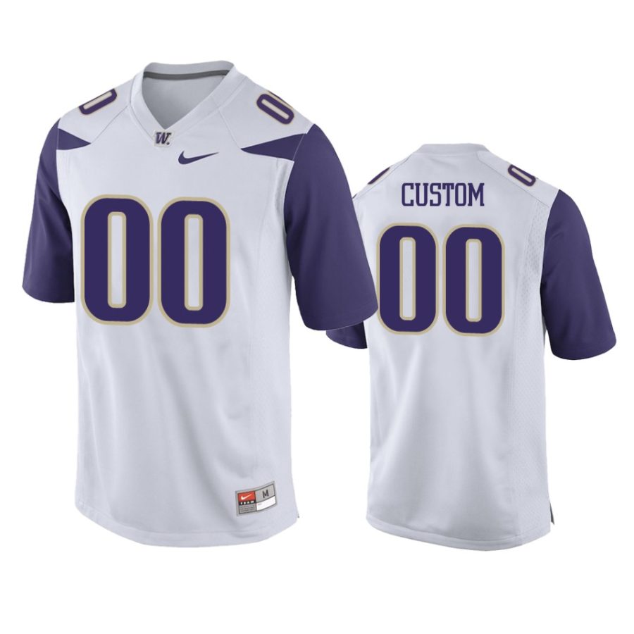 mens washington huskies custom white game jersey