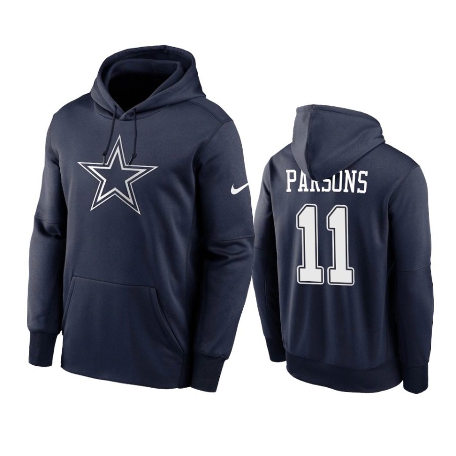 micah parsons cowboys navy primary logo hoodie