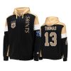 michael thomas saints black gold extreme throwback full zip hoodie